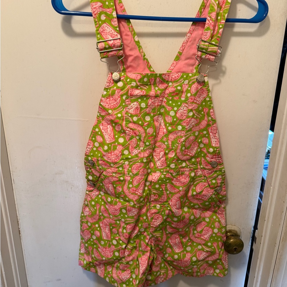 Lilly Pulitzer Shortalls Shorts Overalls Size 6